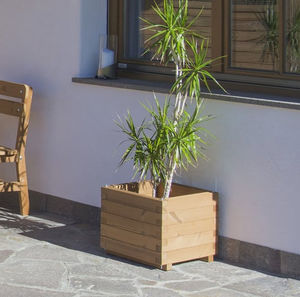 jardinière en pin / carrée / contemporaine