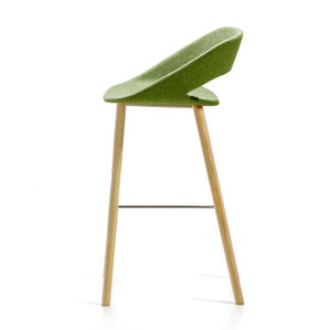 chaise de bar contemporaine / tapissée / luge / en tissu