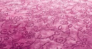 tapis contemporain / à fleurs / en laine / en soie