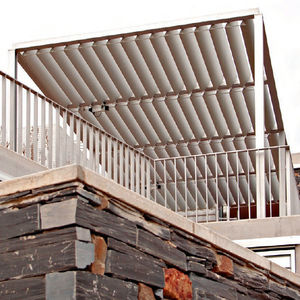 brise-soleil en aluminium / pour toiture / pour abri / horizontal