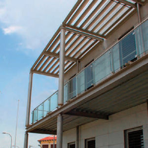 brise-soleil en aluminium / pour toiture / pour abri / horizontal