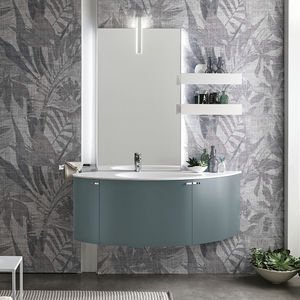 meuble vasque suspendu / en bois / contemporain / avec tiroirs