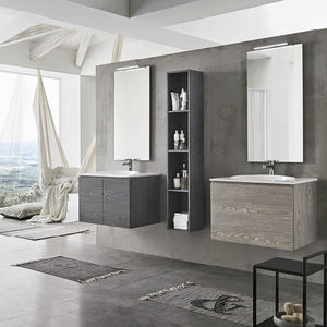 meuble vasque suspendu / en bois / contemporain / avec tiroirs