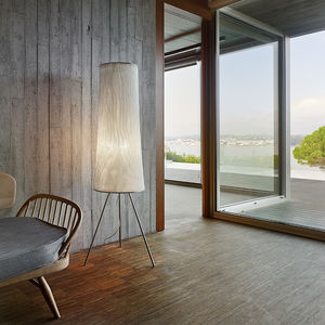 lampe sur pied / contemporaine / en maille d'acier inox / fait main