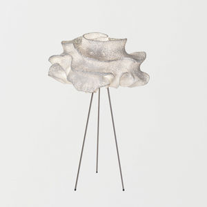 lampe de table / design original / en maille d'acier inox / à incandescence