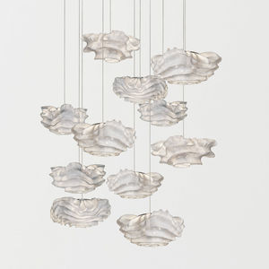 suspension / contemporaine / en maille d'acier inox / à incandescence