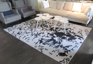 tapis contemporain / à motif / en laine / en soie