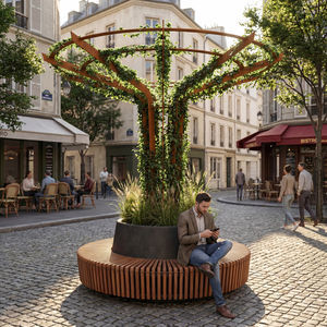 structure pour espace végétalisé en acier 1