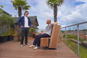 banc en acier à revêtement par poudre
