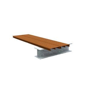 lame de terrasse en acier COR-TEN® 1