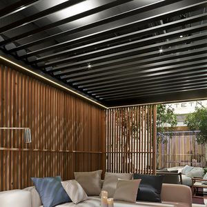 pergola autoportée / en cèdre rouge / en acier inoxydable