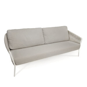 canapé contemporain / de jardin / en tissu / en acier inoxydable