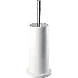 brosse de toilettes en métal chromé / en céramique / de sol