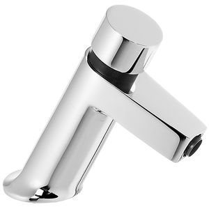 mitigeur pour vasque / en métal chromé / temporisé / 1 trou