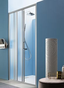 paroi de douche coulissante / en verre