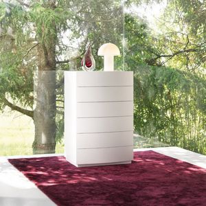 chiffonnier contemporain / en bois laqué / blanc