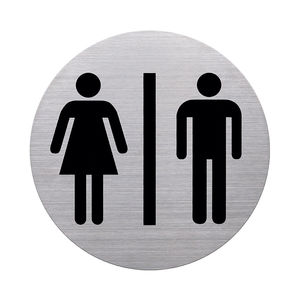 pictogramme de porte en acier inoxydable