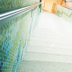 mosaïque d'intérieur / murale / en verre / texturée