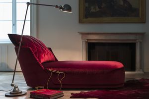 chaise longue contemporaine / en tissu