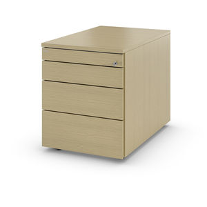 caisson de bureau en mélaminé / à 3 tiroirs / à 2 tiroirs / à 4 tiroirs