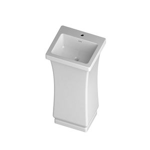 vasque sur pied / rectangulaire / en céramique / contemporaine