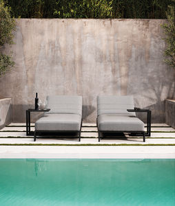 bain de soleil contemporain / en tissu / en aluminium peint