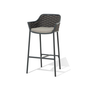 chaise de bar contemporaine / tapissée / avec accoudoirs / avec coussin amovible