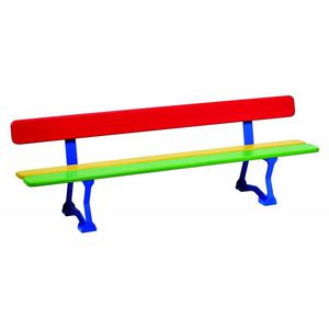 banc de jardin / contemporain / en bois / en fonte