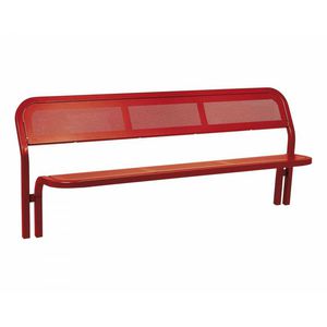 banc public / contemporain / en acier galvanisé / en tôle perforée