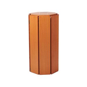 poubelle publique / en acier galvanisé / en aluminium / en bois exotique