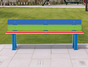 banc public en acier à revêtement par poudre