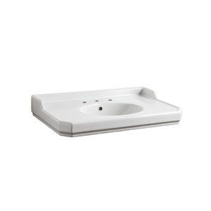 vasque console / rectangulaire / en céramique / contemporaine