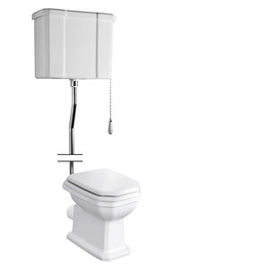 toilettes à poser / en céramique / avec chasse d'eau en hauteur