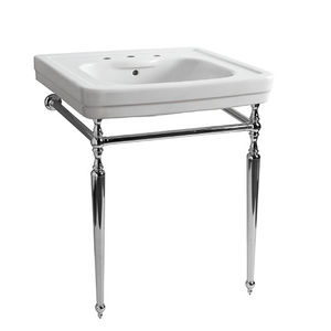 console pour lavabo en métal