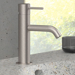 mitigeur pour vasque / en acier inoxydable / 1 trou