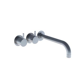 mitigeur pour baignoire / à encastrer / en inox / thermostatique