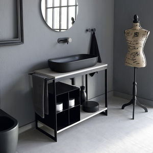 console pour lavabo en métal
