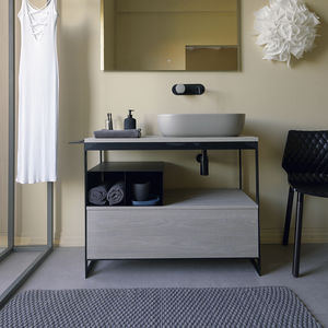console pour lavabo en métal