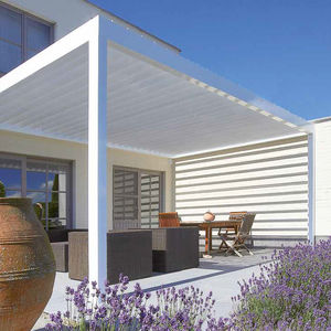 pergola adossée / autoportée / en aluminium / à lames orientables