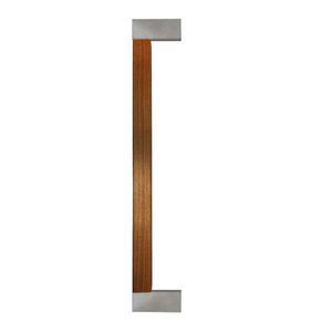 poignée de tirage pour porte en verre / en laiton / en noyer américain / en frêne