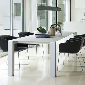 table de conférence contemporaine / en bois / en aluminium / en céramique