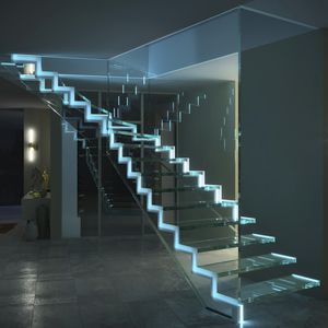 escalier avec LED intégrées 1