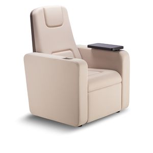 fauteuil de cinéma en cuir / avec repose-tête / avec repose-pieds / à tablette