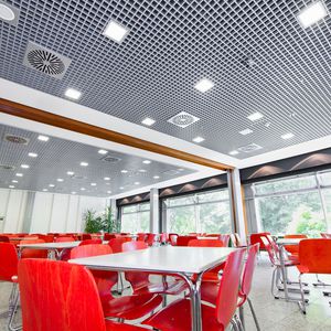 faux-plafond en métal / en dalles / ignifuge / perforé
