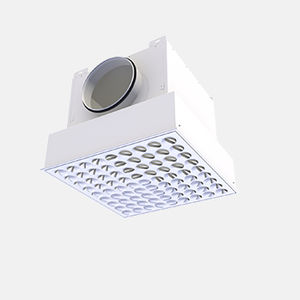 diffuseur à déplacement d'air au plafond / carré