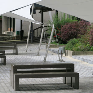 ensemble table et bancs contemporain