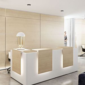 banque d'accueil en verre