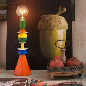 lampe sur pied / contemporaine / en aluminium / rouge