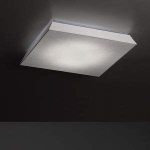 plafonnier contemporain / carré / en lin / à LED
