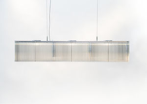 luminaire suspendu / à LED / linéaire / en verre